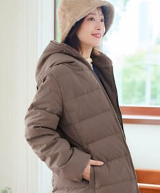 Tiaclasse フード裏エコファーダウンコート