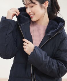 Tiaclasse フード裏エコファーダウンコート