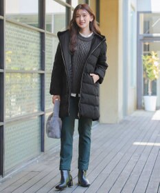 Tiaclasse フード裏エコファーダウンコート