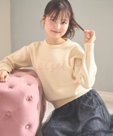 Feroux 【洗える】レタードロゴ プルオーバーニット