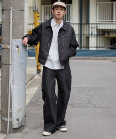 WEGO 【ユニセックス着用ITEM】カバーフィットフラップデニムパンツ