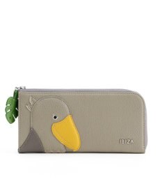 IBIZA アニマーダ　牛革　Ｌ字ファスナー長財布（ハシビロコウ）