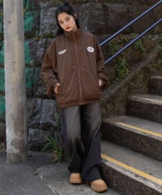 WEGO 【ユニセックス着用ITEM/リバーシブル/2WAY】リバーシブルフリースブルゾン