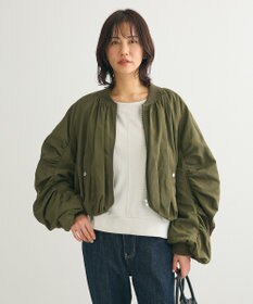 Green Parks ショート丈ラメ裏毛ボートネックプルオーバー