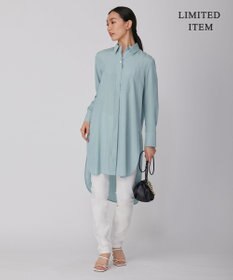 ICB 【WEB限定】 アセテートレーヨン ロングシャツ