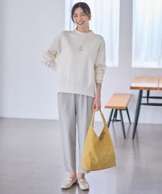 ANY L イージーケアライトストレッチテーパードパンツ