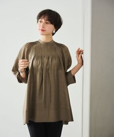 #Newans 【金子綾さんインスタライブご紹介アイテム】（前後着用可能）ピンタックシアーブラウス