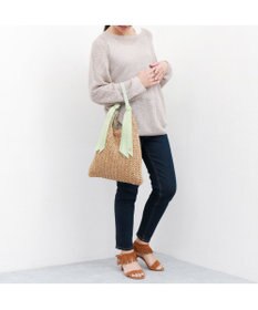 UNBILLION カシュカシュ cachecache / 下がりグログラン柄編みトートバッグ