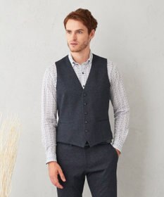 JOSEPH ABBOUD 【多機能/ストレッチ】ツィーディージャージーベスト