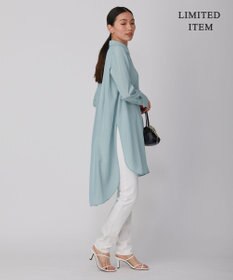 ICB 【WEB限定】 アセテートレーヨン ロングシャツ