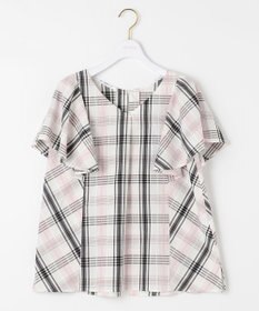 ANY SIS 【洗える】チェックフレア ブラウス