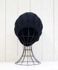 石田製帽 オーガニックコットン アラン編みベレー