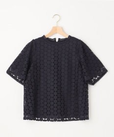 組曲 L フラワーレース半袖ブラウス