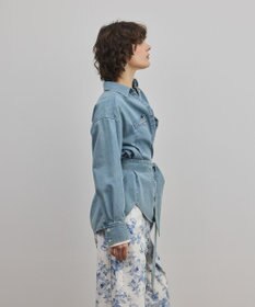 GRACE CONTINENTAL デニムボウタイシャツ