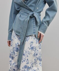 GRACE CONTINENTAL デニムボウタイシャツ