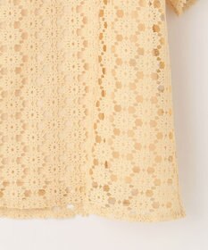 組曲 L フラワーレース半袖ブラウス