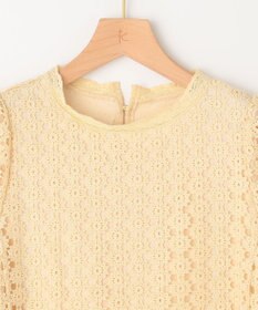 組曲 L フラワーレース半袖ブラウス