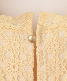 組曲 L フラワーレース半袖ブラウス