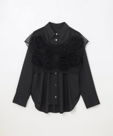 GRACE CONTINENTAL レイヤード刺繍シャツブラウス