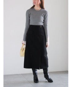 Te chichi メルトンジャージートラペーズスカート