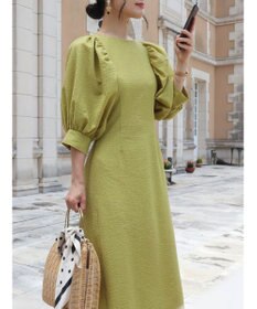 Green Parks AnriettMusee バックカットワークワンピース