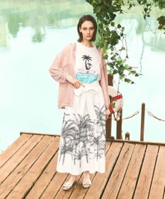 GRACE CONTINENTAL ボーダーメッシュフーディ