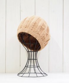 石田製帽 オーガニックコットン アラン編みベレー