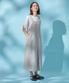 ANY 【洗濯機可/着丈調整可】ドットプリント サロペット