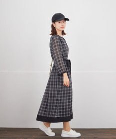 Tiaclasse L シアーチェック配色ワンピース