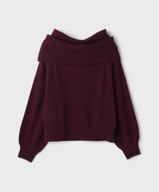 GRACE CONTINENTAL ウールオフショルニットトップ