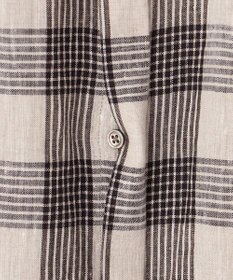 J.PRESS LADIES 【洗える】フレンチリネン チェック ブラウス