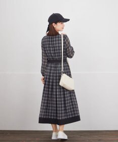 Tiaclasse L シアーチェック配色ワンピース