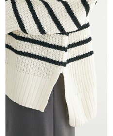 Green Parks ｍｏｋｏモール畦ニット前後差プルオーバー