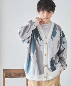 WEGO オーバーフィットパターンカーディガン