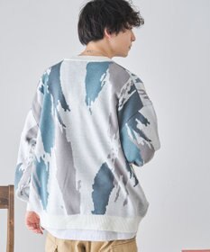 WEGO オーバーフィットパターンカーディガン