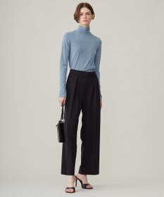 ICB 【洗える】ウール2WAYストレッチ ワイドストレートパンツ