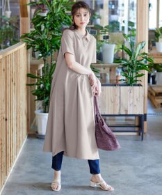 Tiaclasse 【洗える】ポロシャツワンピース