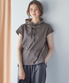 23区 【SLOW/一部店舗限定】コンパクトインレー フレンチスリーブ フーディー