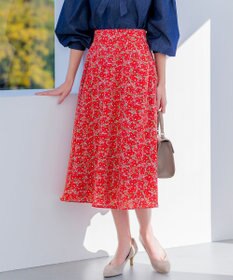 組曲 プランタンプリント フレアスカート