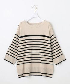 ANY SIS 【洗える】パネルボーダー ニット