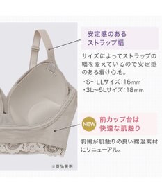 BRADELIS New York 【BRADELIS NewYork peace】綿混ハイブリッド・デイリーハートカップブラ24 バストを脇からしっかり包みホールドするノンワイヤー補正ブラ