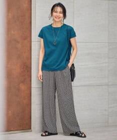 ANY ニットリブフレンチスリーブプルオーバー