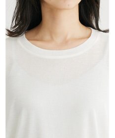 Green Parks 袖チュールドッキングシアープルオーバー