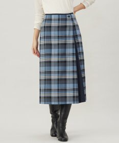 J.PRESS LADIES 【洗える】テトロンレーヨン/ウール milledタータン スカート