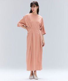 BEIGE， 【洗える】S.BABILA / スリットネックウエストタックワンピース