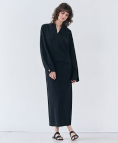 BEIGE， 【洗える】RUE / スリットネックフォルムブラウス