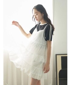 earth music&ecology チュールミニキャミワンピース