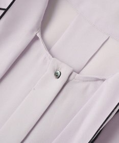 YECCA VECCA 配色ラインボウタイブラウス