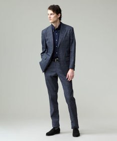 J.PRESS MEN 感動！？上品な見た目に着心地抜群なセットアップ【MECHANICAL】【超軽量 / 清涼感 / 洗える】 ハイパワーストレッチ リネンルックジャケット