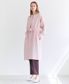 BEIGE， PORDIC / ドロスト付きロングスプリングコート